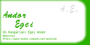 andor egei business card